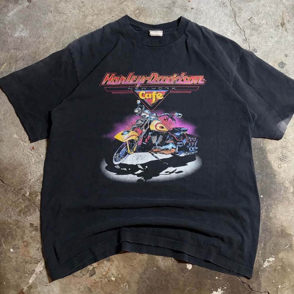 VINTAGE HARLEY DAVIDSON CAFE LAS VEGAS TEE SHIRT 1990S MEDIUM MADE USA,